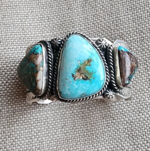 Sky Blue Navajo Charlene Yazzie Royston turquoise Cuff